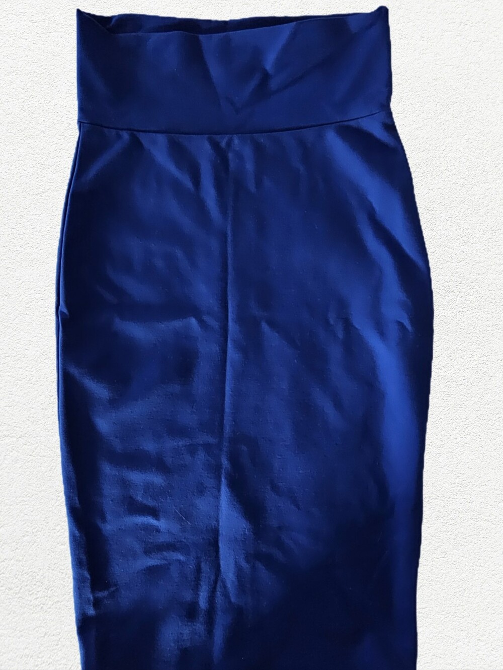 Classic High-Waist Pencil Skirt in Royal Blue